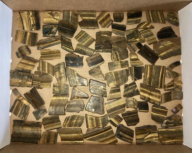 Clearance Lot: Polished Tiger's Eye Slices - Pieces #215259